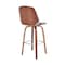 Armen Living Arabela 26" Gray Faux Leather and Walnut Wood Swivel Bar Stool LCAABAWAGR26 - alternate 3
